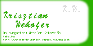 krisztian wehofer business card
